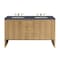 James Martin Vanities Hudson 60in Double Vanity, Light Natural Oak w/ 3 CM Charcoal Soapstone Top 435-V60D-LNO-3CSP - alternate 1